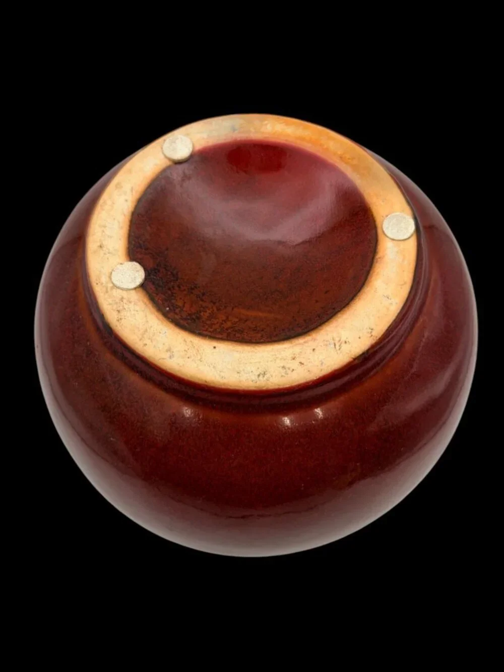 Vintage Red Glazed Pottery Bud Vase / Decorative Ceramic Vessel